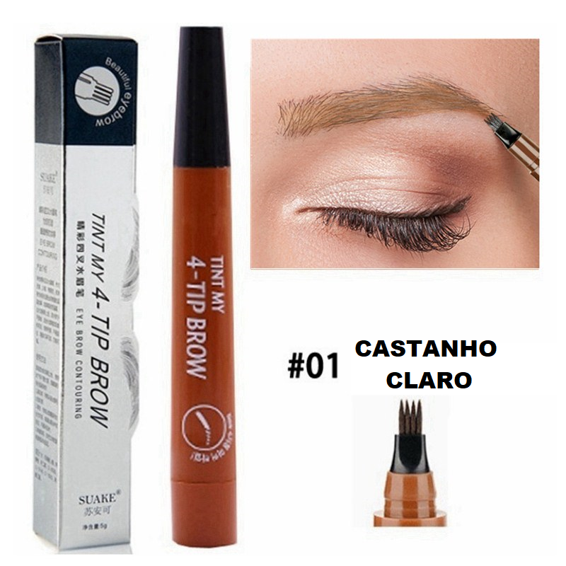 Caneta Delineadora Fio a Fio Microblanding -Kit com 3/ 5 Cores