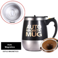 Caneca Magnética com Agitação Automática Pilhas AAA ou Cabo UBS de Aço Inoxidável