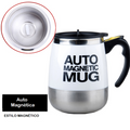 Caneca Magnética com Agitação Automática Pilhas AAA ou Cabo UBS de Aço Inoxidável